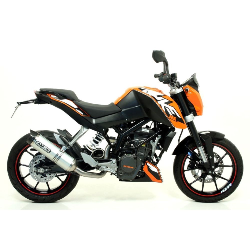 Silencieux Arrow Thunder Aluminium embout carbone Ktm 125 200 DUKE 11-16