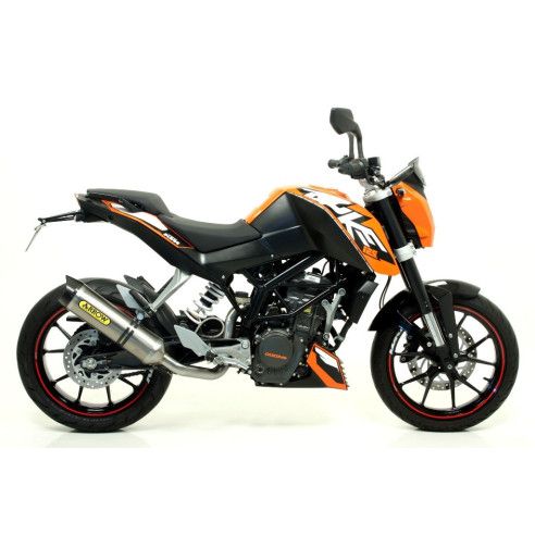 Silencieux Arrow Thunder Titane embout carbone Ktm 125 200 DUKE 11-16