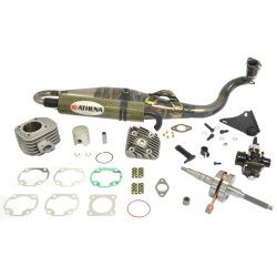 Combo Kit: Big Bore Cylinder Kit Ø 47,6 mm, 70 cc, Exhaust Pipe, Carburator Kit and Crankshaft