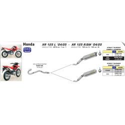 Silencieux Arrow Thunder Off Road Aluminium embout acier Honda 125 XR L / R / SM 04-05