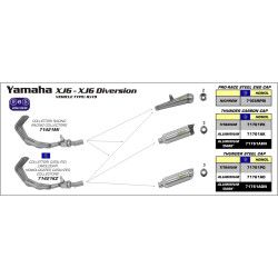 Collecteur Arrow catalysé 4-2-1 Acier Yamaha 600 XJ6 DIVERSION 2009-15