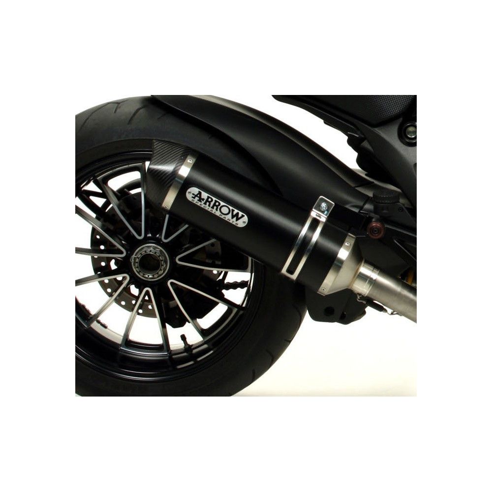 Silencieux Thunder Aluminium Noir embout carbone Honda 600 CB F HORNET 07-13 CBR F 11-13