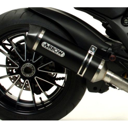 Silencieux Thunder Aluminium Noir embout carbone Honda 600 CB F HORNET 07-13 CBR F 11-13