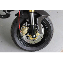 Patte de déport frein avant CNC noir, Brembo 84mm Honda 125 MSX