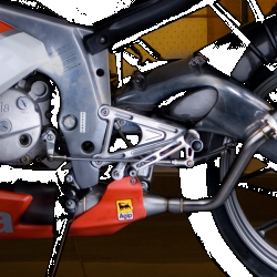 Commandes reculées Course CNC argent, Aprilia RS125