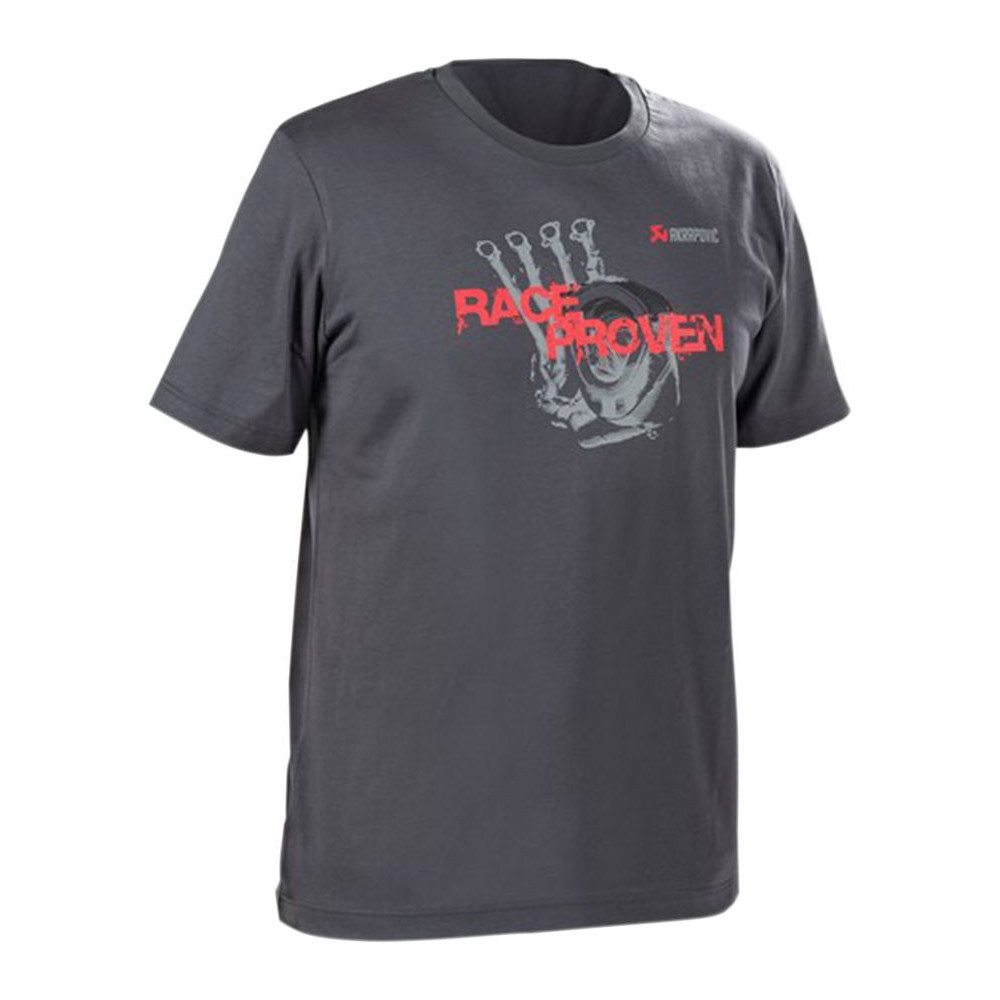 Tee-shirt Akrapovic Lifestyle RACE PRO gris homme taille L