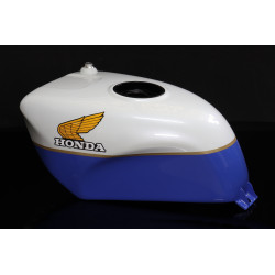 Réservoir en fibre peinture blanc/bleu Honda OEM - Honda VFR 750 RC30