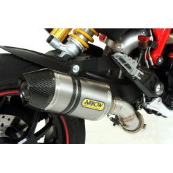 Silencieux Aluminium avec embout en carbone Ducati Hypermotard Hyperstrada 2013