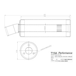 Silencieux Tyga inox droit extra court 70mm