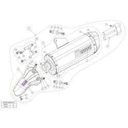 Cerclage de rechange pour silencieux Akrapovic P-TT55