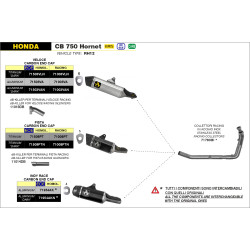 Silencieux Arrow Indy Race alu noir Honda CB 750 Hornet 2023-