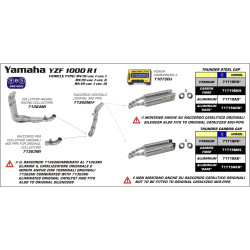 Raccord centrale Acier Yamaha 1000 YZF R1 07-08