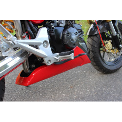 Sabot moteur Belly pan Carbone/Rouge, Honda 125 MSX GROM