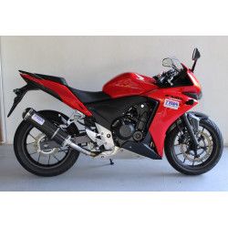 Silencieux Tyga-Performance ovale Full carbone "slip on", Honda CBR500