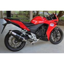 Silencieux Tyga-Performance ovale Full carbone "slip on", Honda CBR500