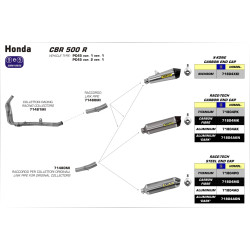 Raccord Arrow Honda CB 500 F et CBR 500 R 2013-15