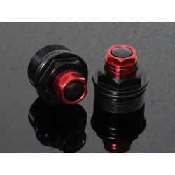 Bouchons de réglage de fourche Noir / Rouge, Honda 125 MSX