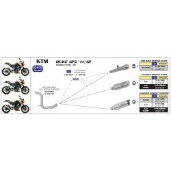 Silencieux Arrow Thunder Aluminium Noir Ktm 125 200 DUKE 11-16