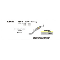 Silencieux Arrow GP2 Race Titane Aprilia 1000 Tuono V4R / V4R APRC 11-15 RSV4 09-15