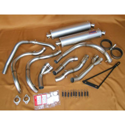 Echappement course Twin inox, Honda 400 RVF VFR NC30 NC35