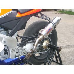 Echappement course silencieux inox, Honda 400 RVF VFR NC30 NC35