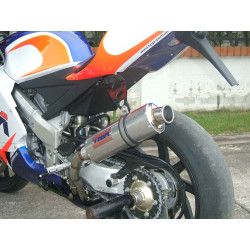 Echappement course silencieux inox, Honda 400 RVF VFR NC30 NC35