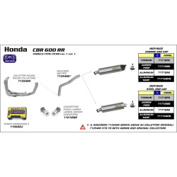 Collecteur Racing 4-2-1 acier Honda 600 CBR RR 07-08