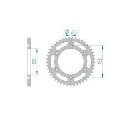 Couronne AFAM acier pas 520 type 10212