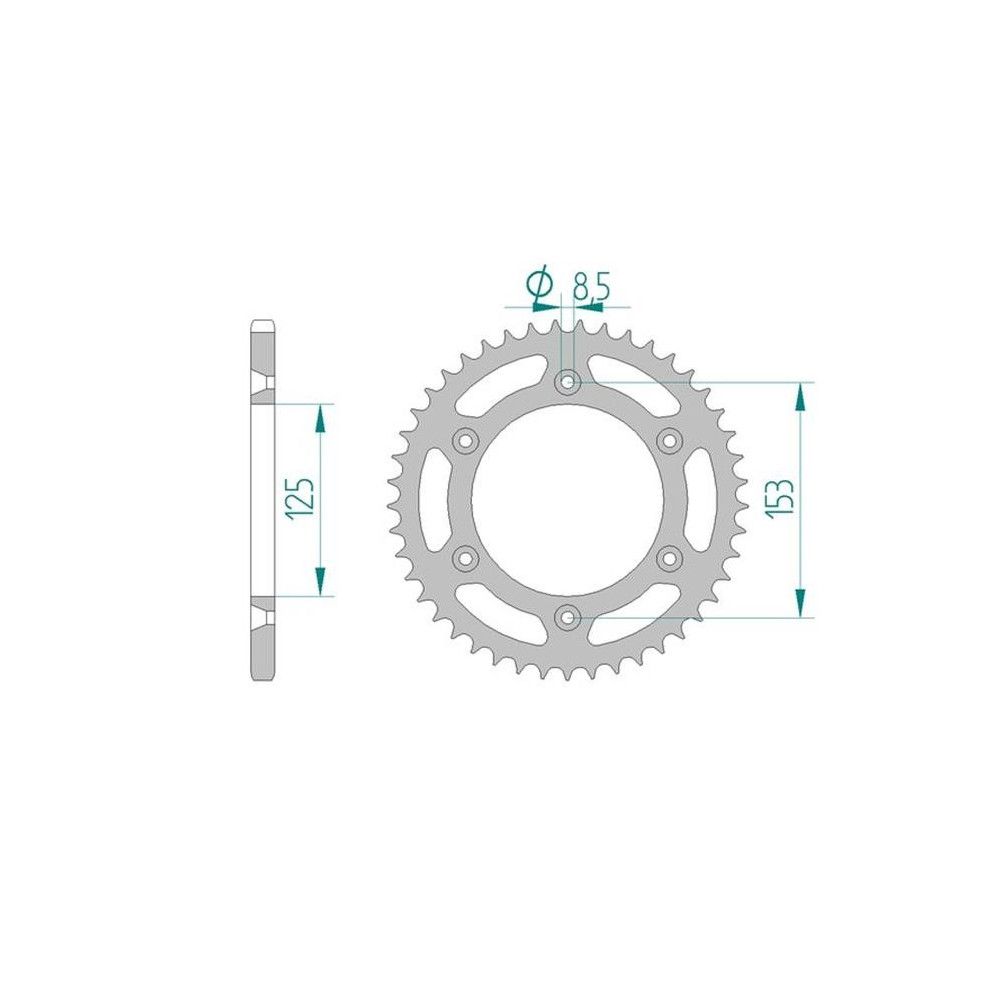 Couronne AFAM acier pas 520 type 10212