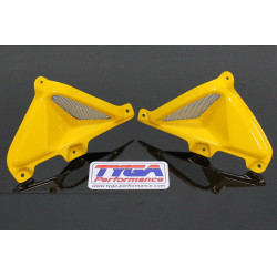 Grille et conduit d'air jaune pour écopes de réservoir, Honda 125 MSX GROM