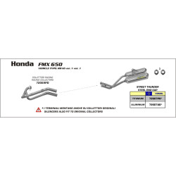 Silencieux Titane Honda 650 FMX 05-07