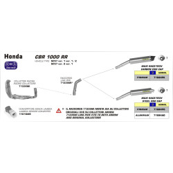 Collecteur Racing 4-2-1 acier Honda 1000 CBR RR Fire Blade 04-07