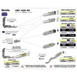 Silencieux Indy Race Carbone embout carbone Honda 1000 CBR RR 08-13