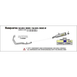 Silencieux Titane embout carbone Husqvarna 900 NUDA R 12-13