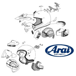 INTERIEUR ARAI TX-3 GRIS LARGE 10MM CASQUE INTEGRAL ARAI 1 - AVSmoto Racing Parts 