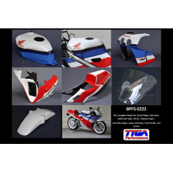 Kit carénages complet type origine NC30 monoplace + réservoir Honda 400 VFR NC30