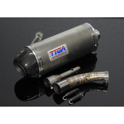 Silencieux Tyga inox embout carbone ovale, Honda 125 MSX