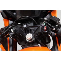 Té de fourche supérieur CNC Noir Tyga-Performance, KTM RC 390 2022-23