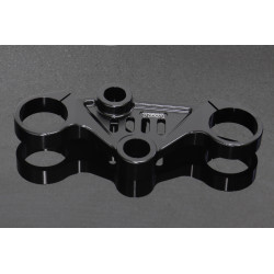 Té de fourche supérieur CNC Noir Tyga-Performance, KTM RC 390 2022-23