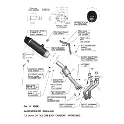 SBK LV ONE Z650/NINJA ligne 2/1 cat carb