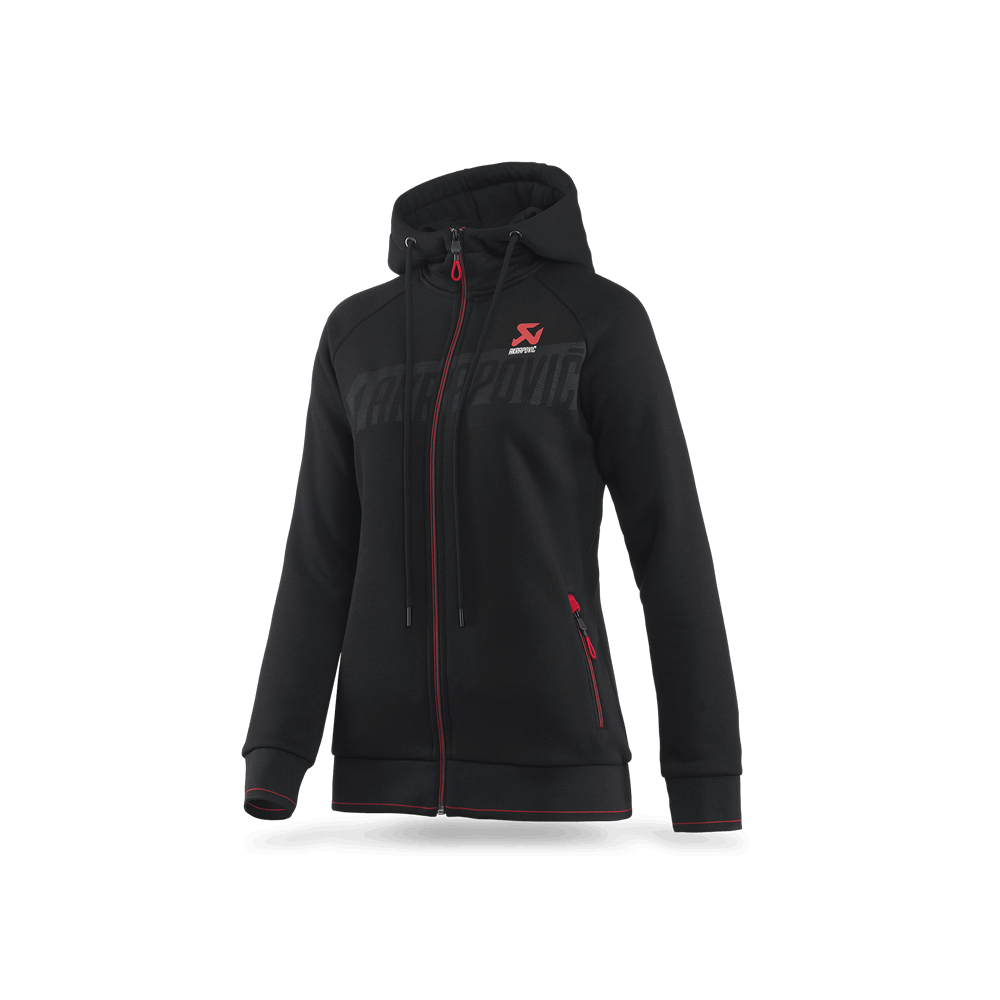 Veste Sweat coton Akrapovic Corpo Zip Hoodie Black Women's S