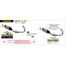 Ligne complète Arrow Pista Titane compétition, Yamaha YZF-R7 2021-23