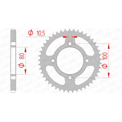 Couronne AFAM acier standard 14213 - 428