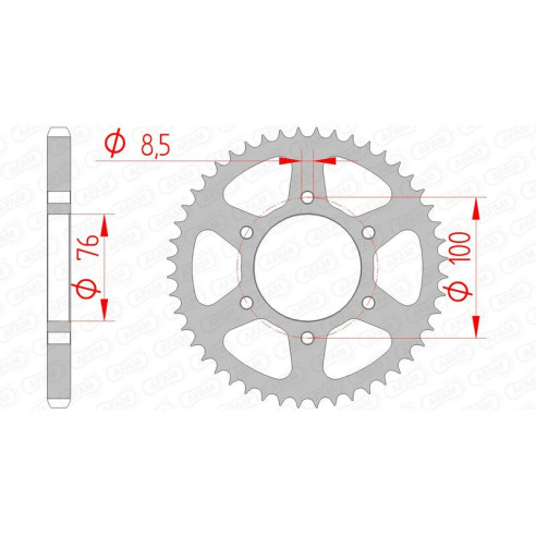 Couronne AFAM acier standard 12227 - 428