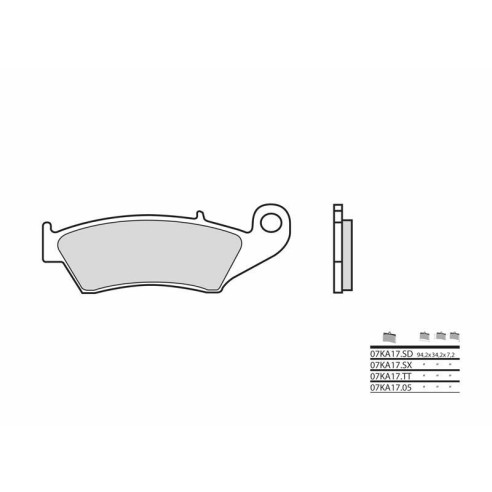 Plaquettes de frein BREMBO Off-Road métal fritté - 07KA17SD