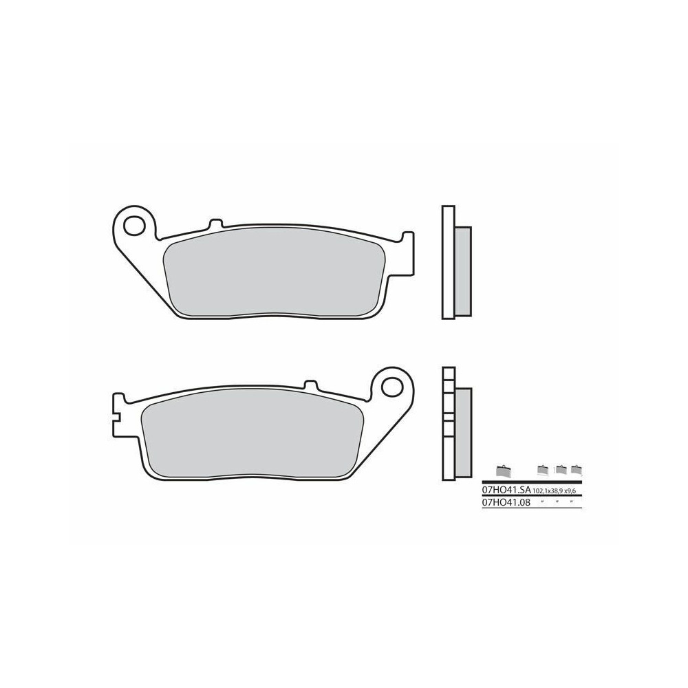 Plaquettes de frein BREMBO route métal fritté - 07HO41SA