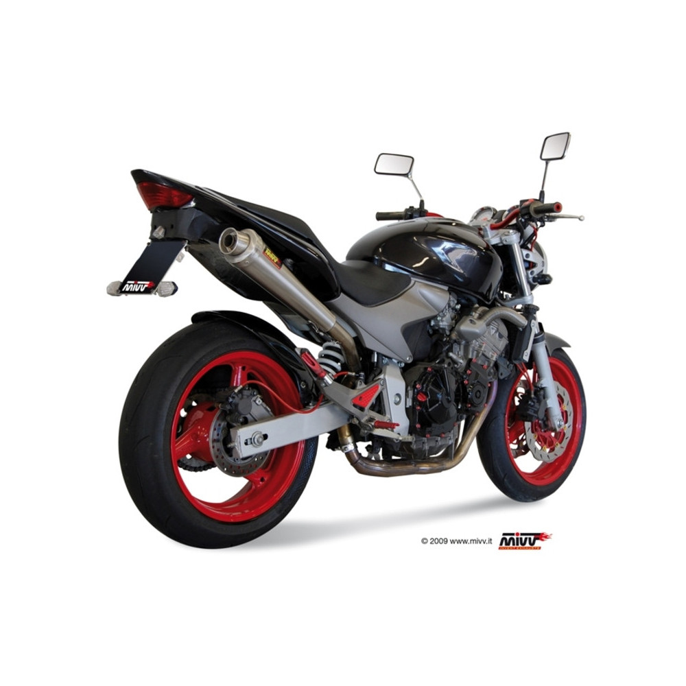 Silencieux MIVV X-Cone inox brossé Honda CB600F Hornet 03-06