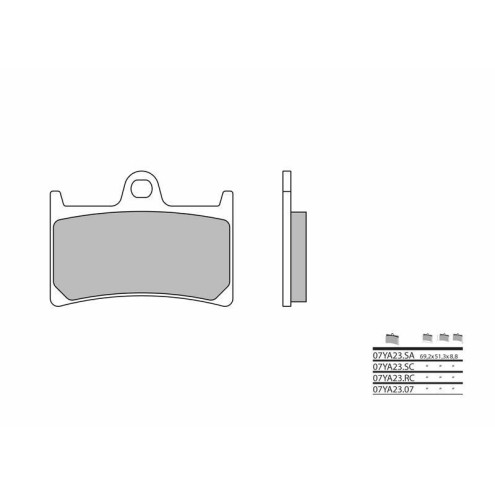 Plaquettes de frein BREMBO route métal fritté - 07YA23SA