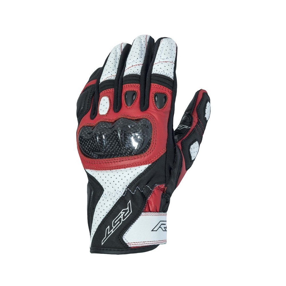 Gants RST Stunt III CE cuir/textile - rouge taille S/08