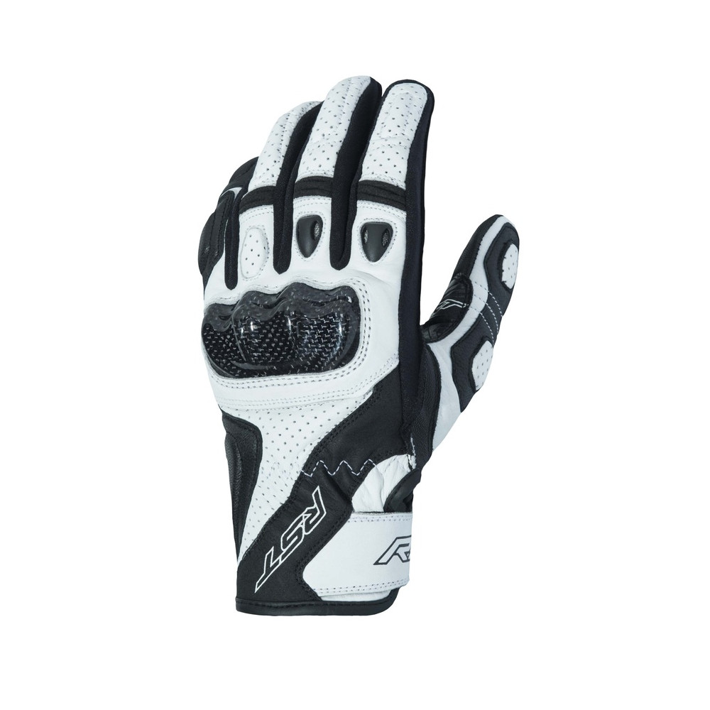 Gants RST Stunt III CE cuir/textile - blanc taille XS